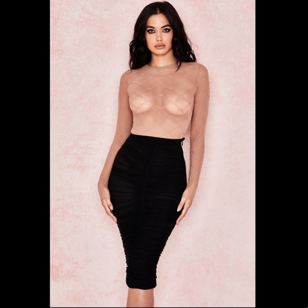 House of CB - Black Everly Skirt. Size S